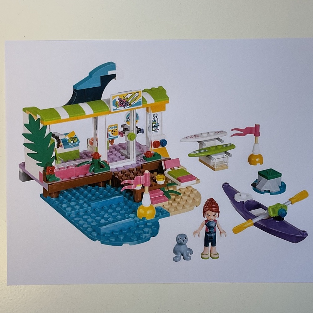 LEGO Friends Surf Shop Set - Blue, Green, Pink